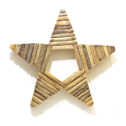 Gwiazda z kawałków drewna Wisząca 60cm